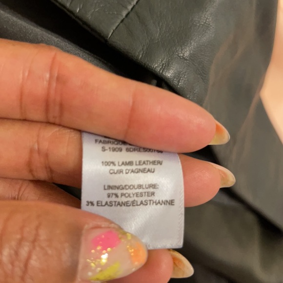 ✨NEW✨A.L.C. Lana Long Sleeve Leather Minidress 8 - Picture 11 of 11